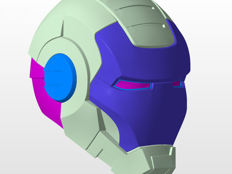 War Machine MK1 Helmet Iron Man Mark 1 Ready to Print Model do druku 3D