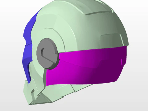 War Machine MK1 Helmet Iron Man Mark 1 Ready to Print 3D Print Model