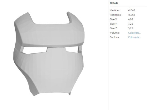 War Machine MK1 Helmet Iron Man Mark 1 Ready to Print Model do druku 3D