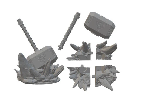 Marvel Thor Hammer Ready to Print 3D Print Model