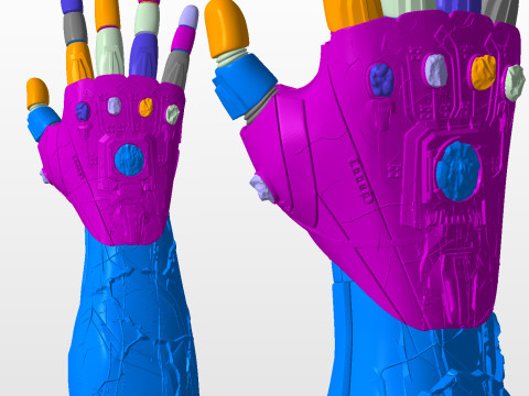 Iron Man Nano Infinity Gauntlet Avengers Endgame Version Modèles 3D en vedette