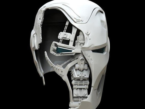Iron Man Mark L MK 50 Damaged Smashed Helmet Endgame Ready to Print 3D Print Model