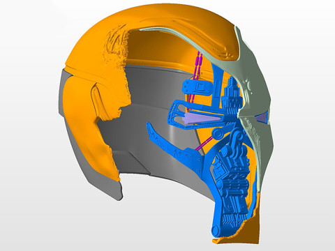 Iron Man Mark L MK 50 Damaged Smashed Helmet Endgame Ready to Print Modello di stampa 3D