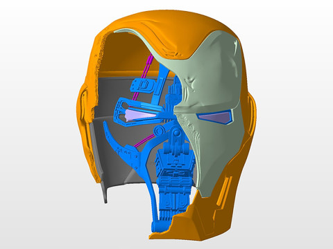 Iron Man Mark L MK 50 Damaged Smashed Helmet Endgame Ready to Print Modello di stampa 3D