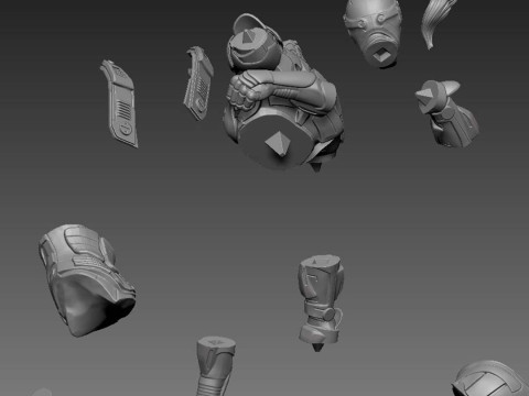Iron Woman Pepper Potts Sculpture Ready to Print Modèles 3D en vedette
