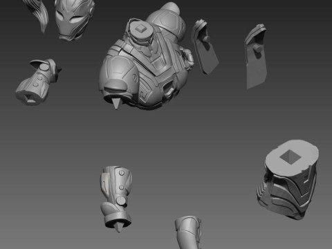Iron Woman Pepper Potts Sculpture Ready to Print Modèles 3D en vedette