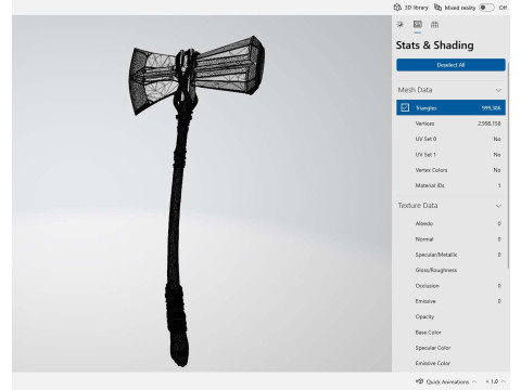 Strombreaker- Thor Infinity War Axe Ready to Print Modèles 3D en vedette