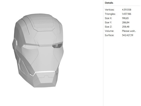 Iron Patriot War Machine Mk1 Helmet Ready to Print 3D प्रिंट मॉडल