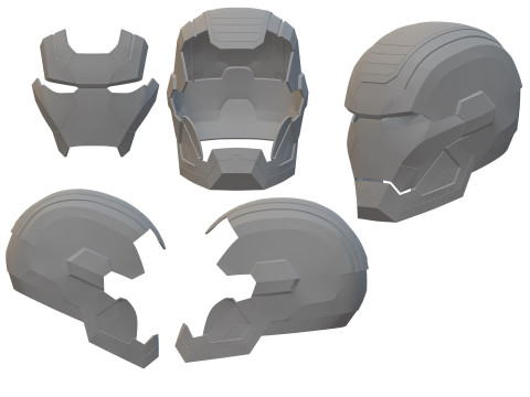 Iron Patriot War Machine Mk1 Helmet Ready to Print 3D प्रिंट मॉडल