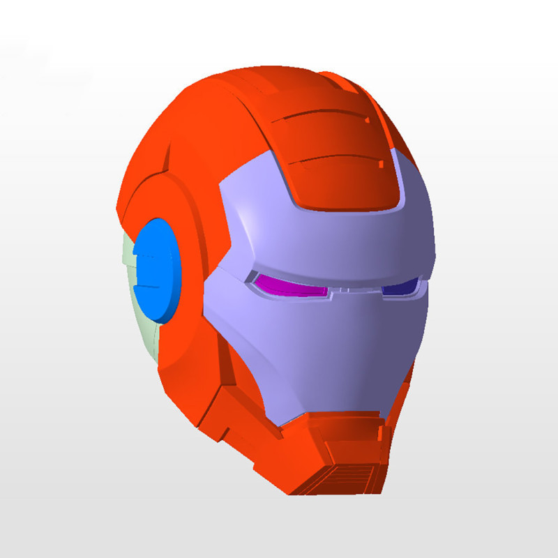 Iron Man War Machine Mark I Helmet Ready to Print 3D Print Model .c4d .max .obj .3ds .fbx .stl .blend 