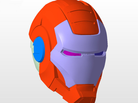 Iron Man War Machine Mark I Helmet Ready to Print 3D Print Model