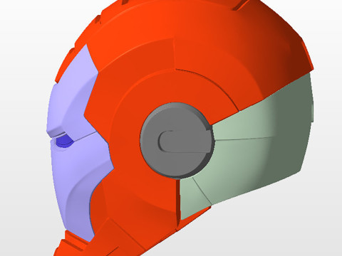 Iron Man War Machine Mark I Helmet Ready to Print 3D Print Model