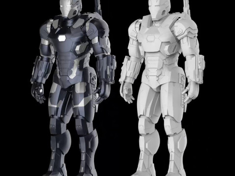 Iron Man War Machine Mark III Full Armor from Civil War 3D Print Model Model Cetak 3D