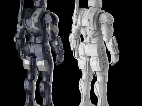Iron Man War Machine Mark III Full Armor from Civil War 3D Print Model 3D Print Model