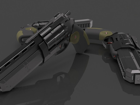3DWB Revolver Ready to Print Modèles 3D en vedette
