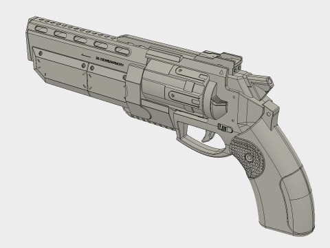 3DWB Revolver Ready to Print Modèles 3D en vedette