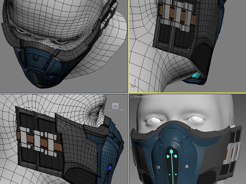Mortal Kombat Mask STL 3D Print Files 3D Baskı Modeli