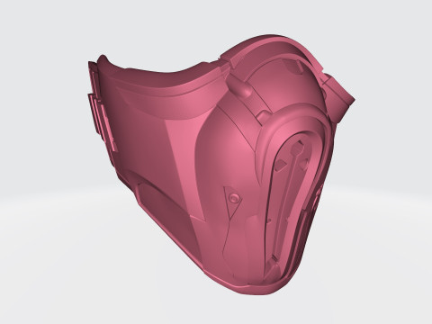 Mortal Kombat Mask STL 3D Print Files 3D Baskı Modeli