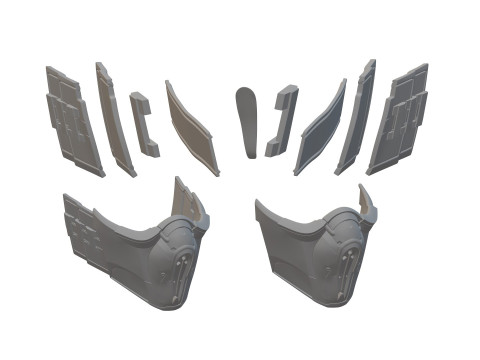 Mortal Kombat Mask STL 3D Print Files 3D Baskı Modeli