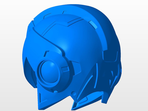 Megaman X Helmet STL 3D Print Files 3Dプリントモデル