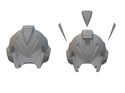 Megaman X Helmet STL 3D Print Files 3Dプリントモデル