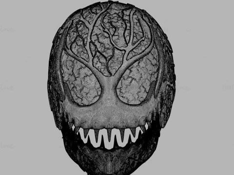 M&aacute;scara Venom Carnage Halloween Cosplay Arquivos de impress&atilde;o 3D STL Modelo de Impressão 3D