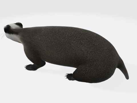 Honey Badger Animal Sculpture Ready to Print 3D Model