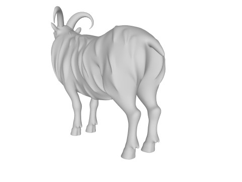 Himalayan Mountain Goat Sculpture Ready to Print 3Dモデル