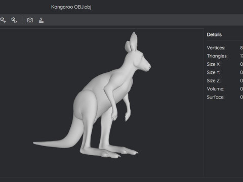 Kangaroo Ready to Print 3D Model
