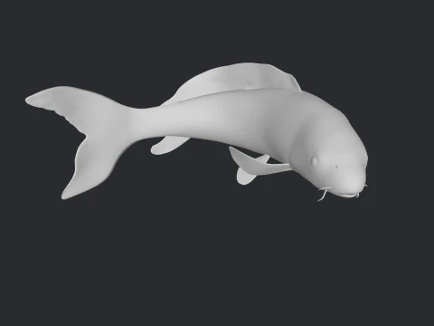 Koi Fish Ready to Print 3D Model
