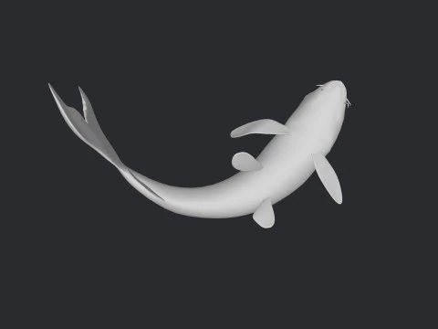 Koi Fish Ready to Print 3D Model