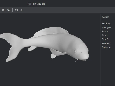 Koi Fish Ready to Print 3D Model