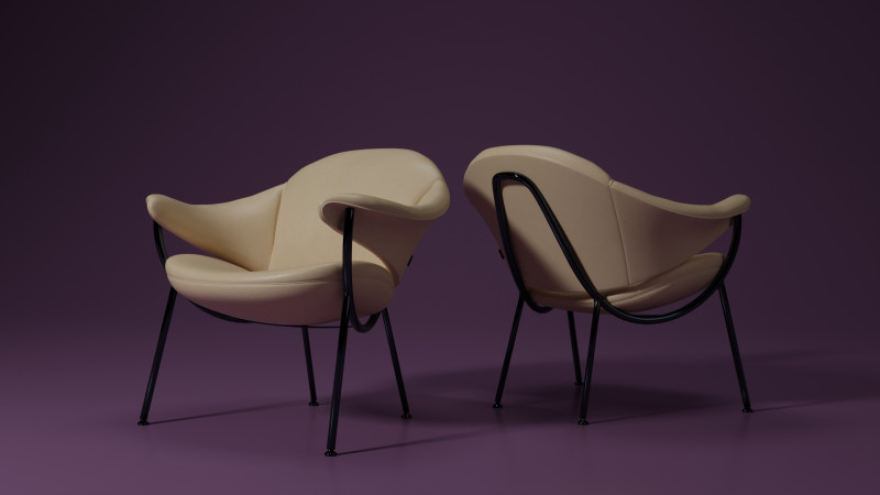 Armchair Murano 3Dモデル .c4d .max .obj .3ds .fbx .stl .blend 