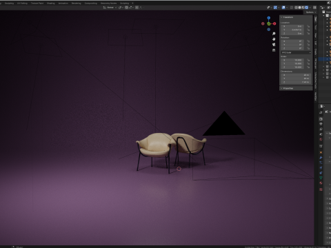 Armchair Murano 3Dモデル