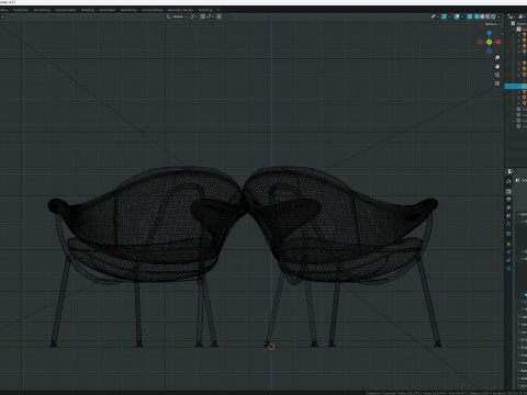 Armchair Murano 3Dモデル