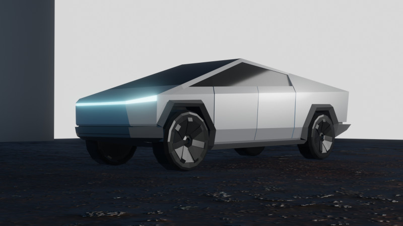 Cybertruck Tesla 3D Модель .c4d .max .obj .3ds .fbx .stl .blend 