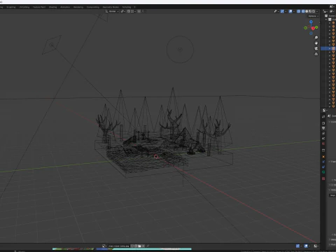 Forest and Lake 3D Model