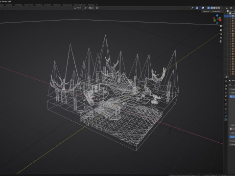 Forest and Lake Night 3D 모델