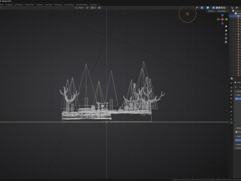 Forest and Lake Night 3D 모델