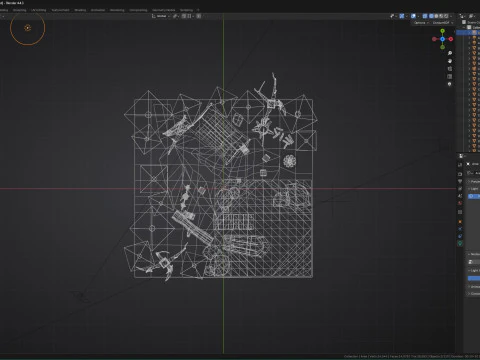 Forest and Lake Night 3D Model