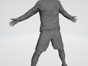Cristiano Ronaldo figure 3D STL 3D Baskı Modeli