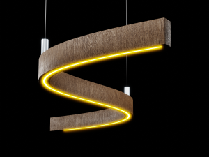 Snake oak chandelier 3D Model
