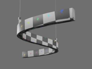 Snake oak chandelier 3D Model