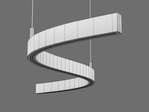 Snake oak chandelier 3D Модель