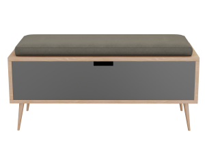 Williams Upholstered Wood Drawer Storage Bench 3D Model