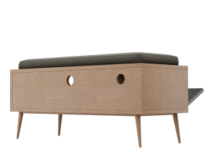 Williams Upholstered Wood Drawer Storage Bench 3D मॉडल