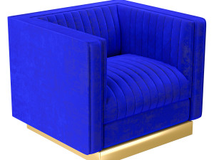 Tufted Accent Armchair 3D Model