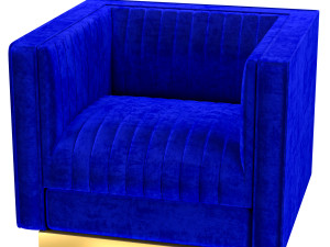 Tufted Accent Armchair 3D Model