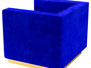 Tufted Accent Armchair 3D Model