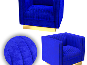 Tufted Accent Armchair 3D Model